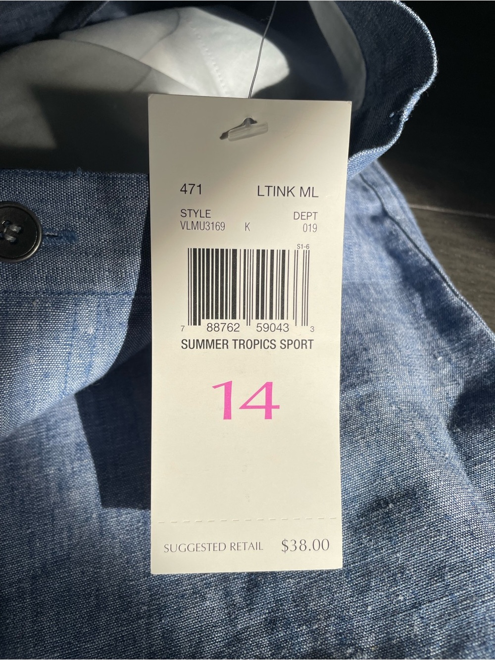 Liz Claiborne Light Blue Chambray Midi Skirt - Picture 6 of 8